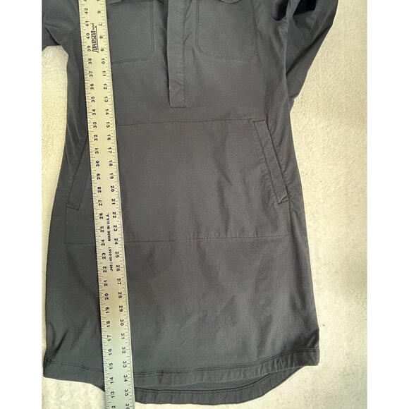 Title Nine Womens Wren Utility Shirt Dress Small Gray Long Sleeve Pocket Stretch - Picture 9 of 9